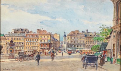 The Danube Canal with Ferdinand Bridge and a View into Taborstrasse by Ernst Graner